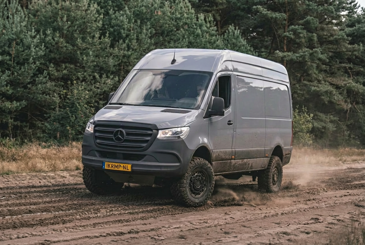 Motorkapspoiler Sprinter: steenslag bescherming en stijl
